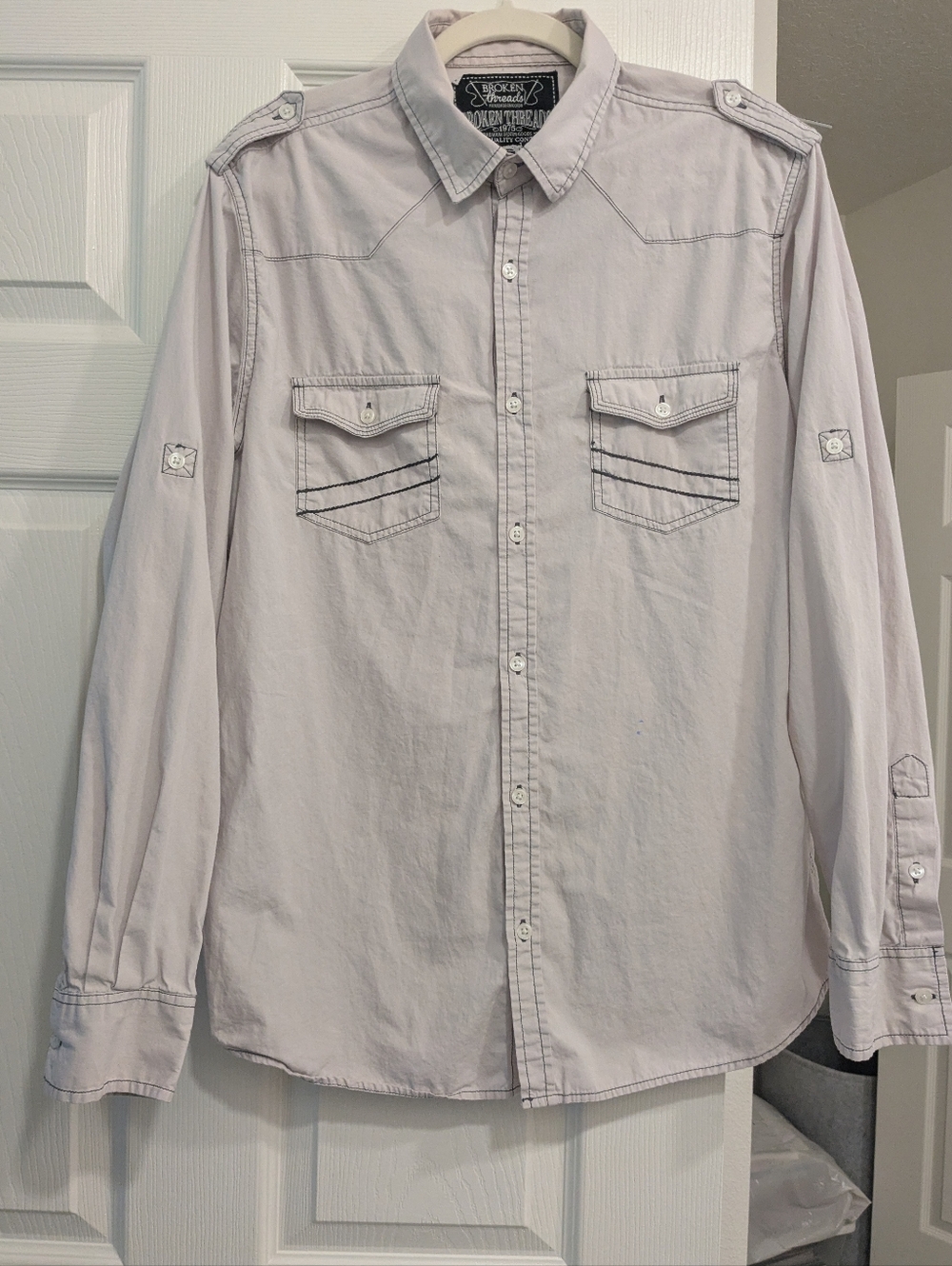 Men's Lght Beige/Grey 100% Cotton, Casual Comfy,Real Pockets